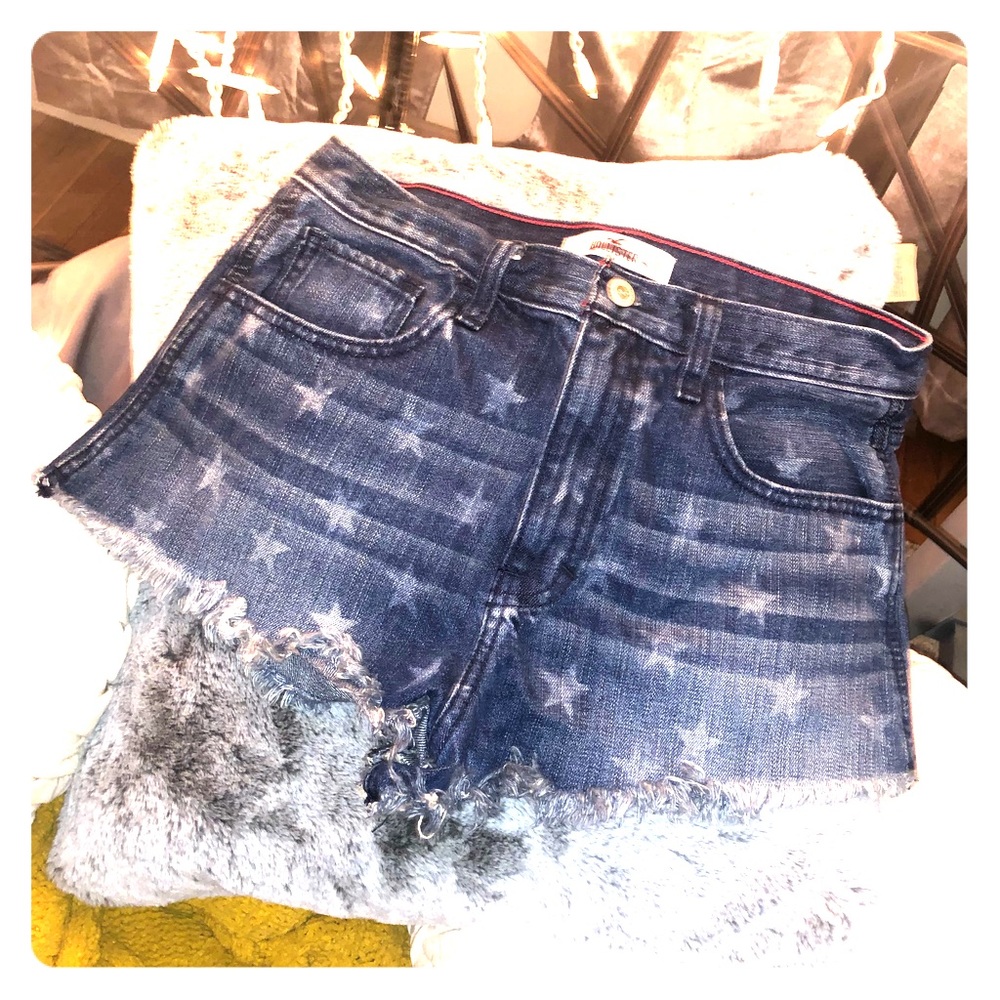 Patriotic high waisted jean shorts